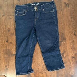 Torrid Dark Blue Cropped Jeans